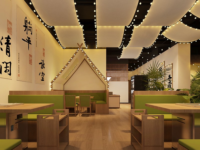 鄭州餐飲設計(jì)——沈丘海(hǎi)底撈露營火鍋店