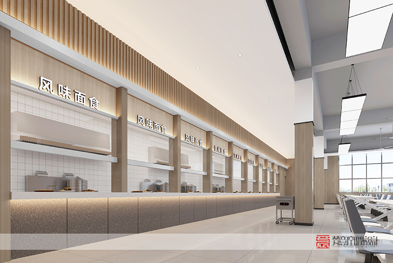 鄭州餐飲設計(jì)——河南衆品職工(gōng)餐廳